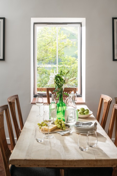 Dining area with lake view