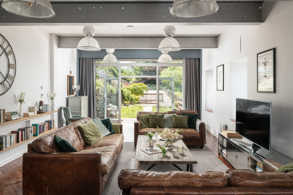 Living room with garden view